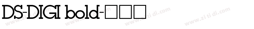 DS-DIGI bold字体转换